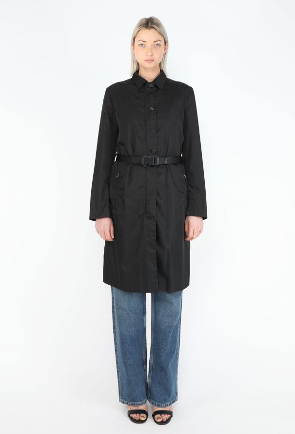 Prada Mid '90s Belted Nylon Coat - 4