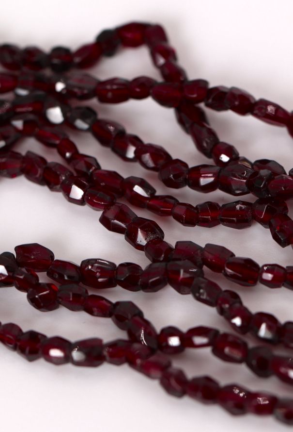 Vintage Fine Jewelry 18k Yellow Gold & Almandine Choker Necklace - 3 Vintage Fine Jewelry 18k Yellow Gold & Almandine Choker Necklace - 3