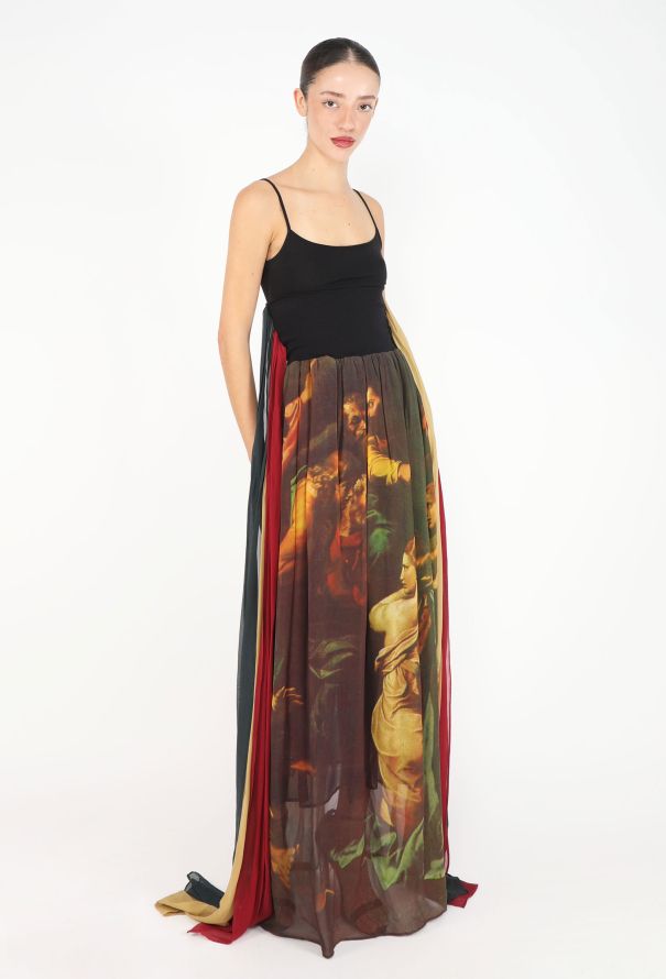 Dolce & Gabbana COLLECTOR S/S 1990 Renaissance Silk Skirt - 3