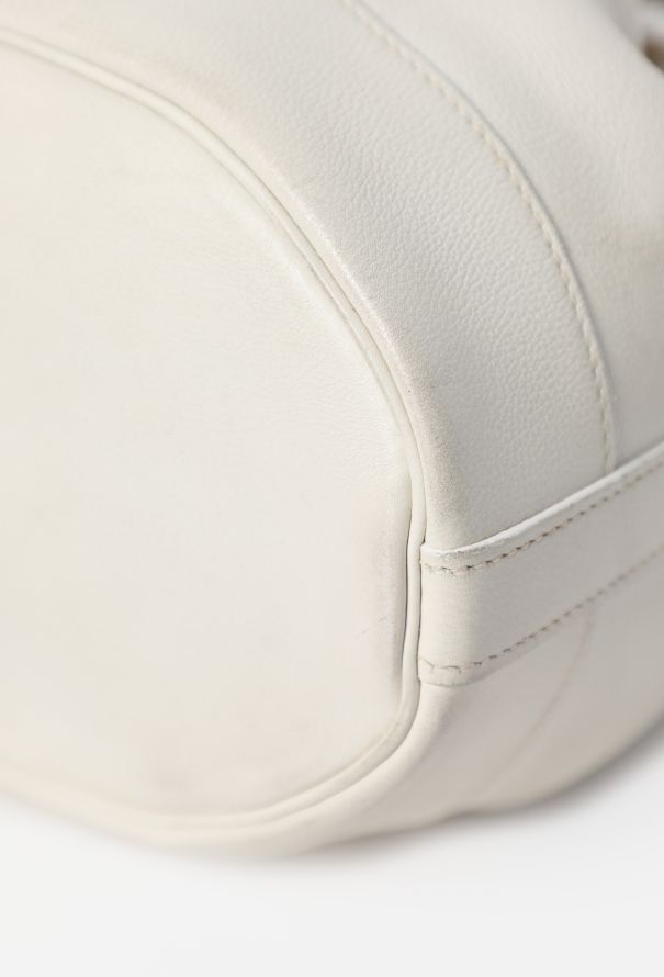 Hermès Vintage White Courchevel Market Bag - 9