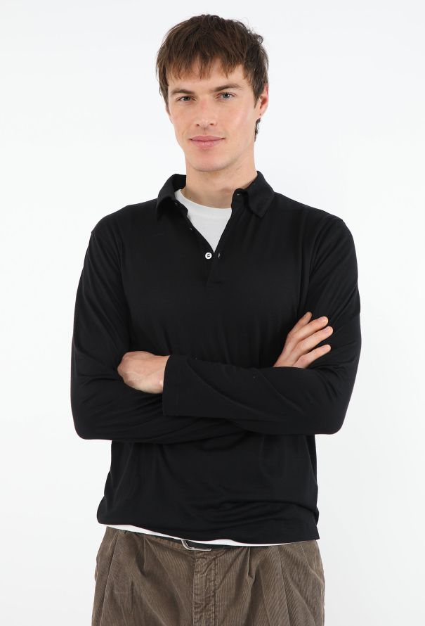 Loro Piana Merino Jersey Polo Top - 1