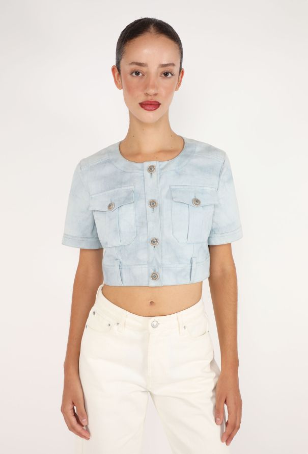 Chanel Cropped Gripoix Denim Top, Resort 2011 - 1