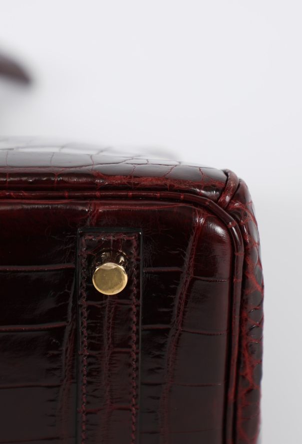 Hermès Exquisite Shiny Bordeaux Niloticus Birkin 30 - 10 Hermès Exquisite Shiny Bordeaux Niloticus Birkin 30 - 10