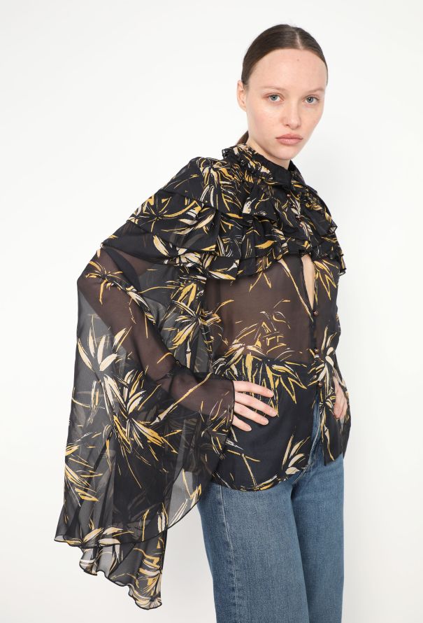 Rodarte S/S 2018 Ruffled Silk Blouse - 4 Rodarte S/S 2018 Ruffled Silk Blouse - 4