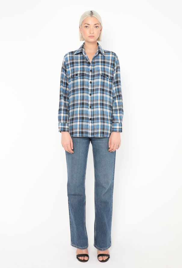 Saint Laurent S/S 2016 Flannel Shirt - 3 Saint Laurent S/S 2016 Flannel Shirt - 3