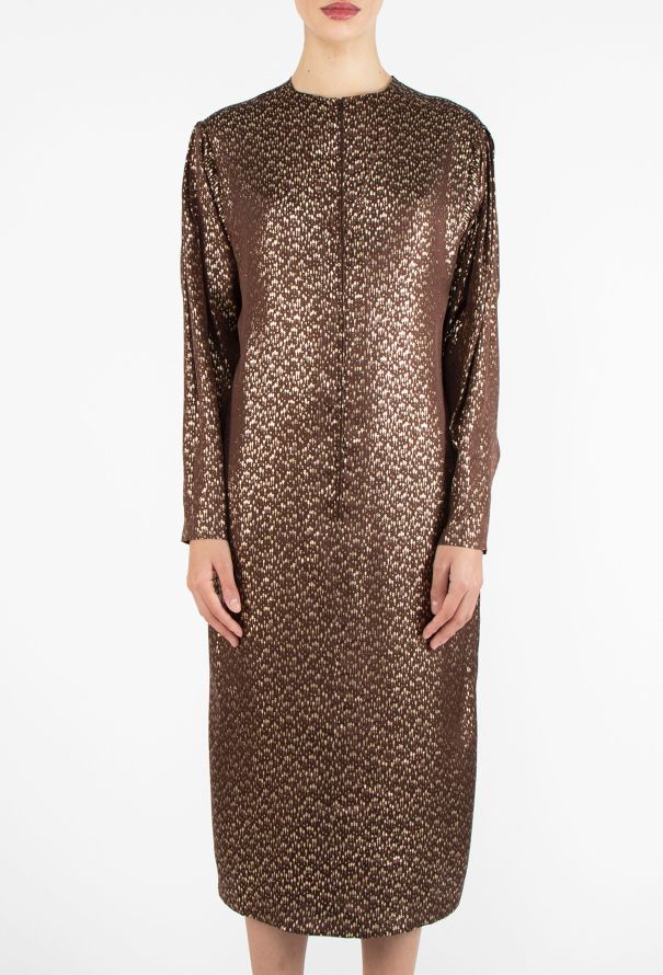 Dior '70s Lamé Jacquard Tunic Dress - 3