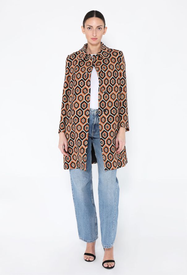 Prada F/W 2012 Graphic Peacoat - 5