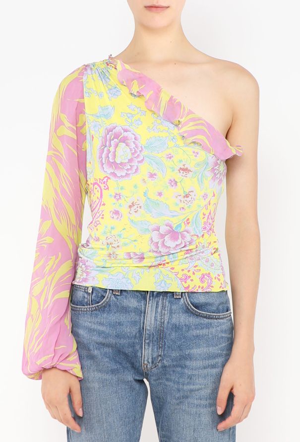 Emanuel Ungaro '90s Abstract Silk Blouse - 3