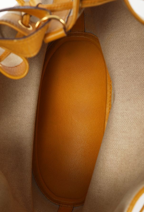 Hermès '90s Toile H & Jaune d'Or Courchevel Market Bag - 12