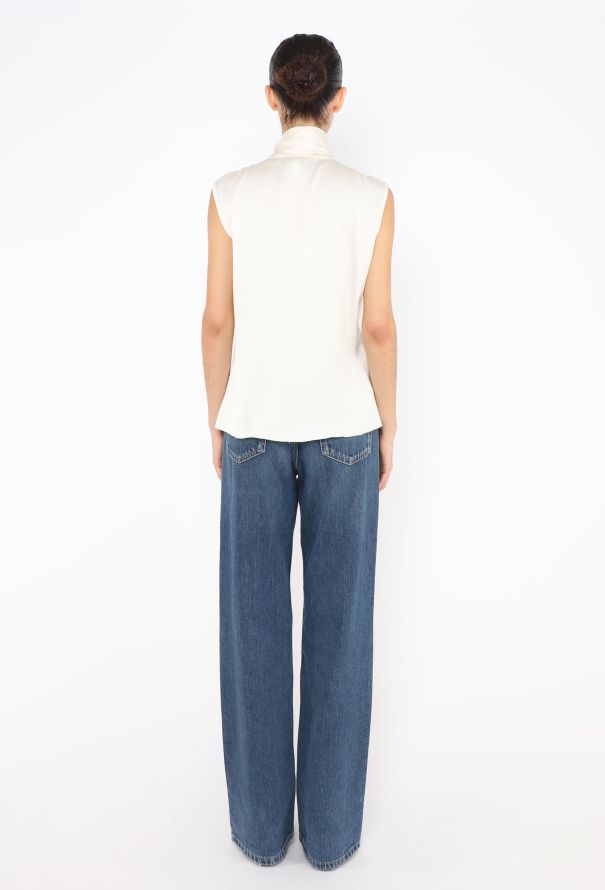 Chanel Ruffled Silk Lavallière Blouse - 5