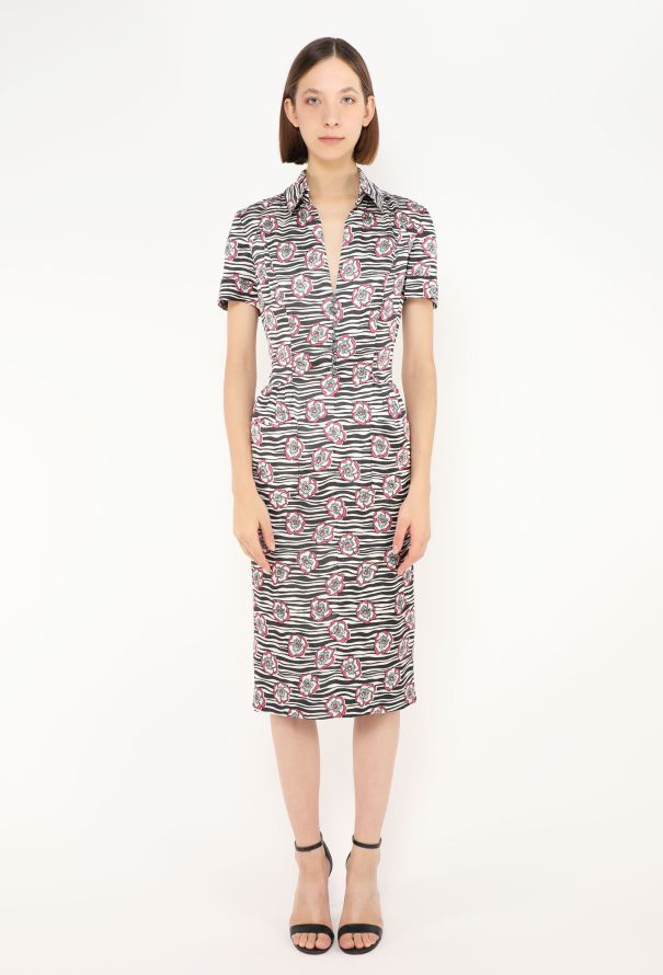 Chanel S/S 2023 Graphic Silk Dress - 1