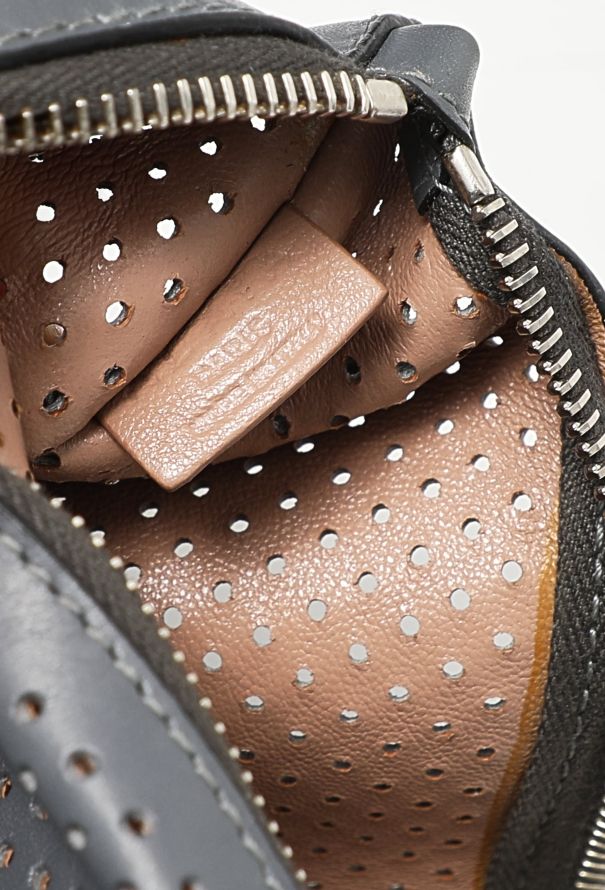 Alaïa Grey Perforated Pouch - 11