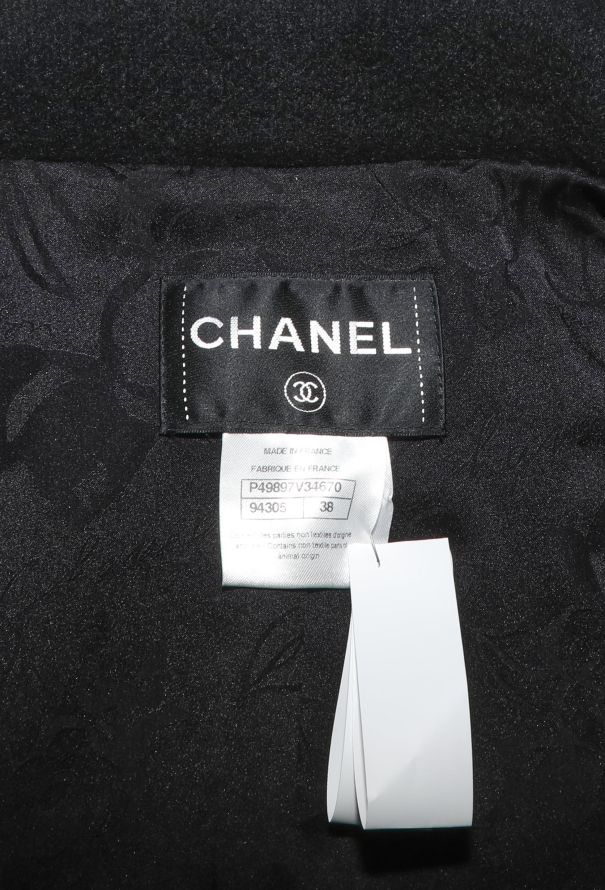 Chanel 2014 Cashmere Leather Trim Coat - 7