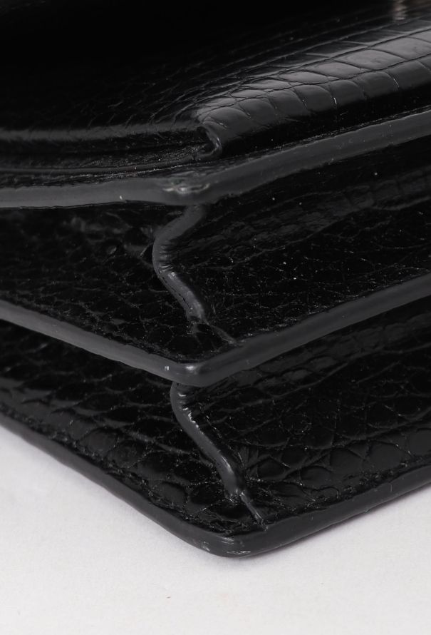 Saint Laurent Medium Croco Embossed Sunset Bag - 9