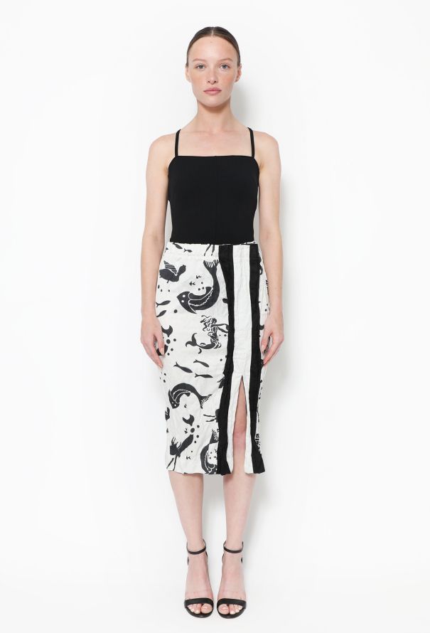 Prada S/S 2009 Crinkled Cotton Skirt - 1