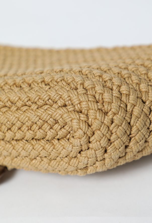 Saint Laurent 2005 Raffia Coral Shell Clutch - 9