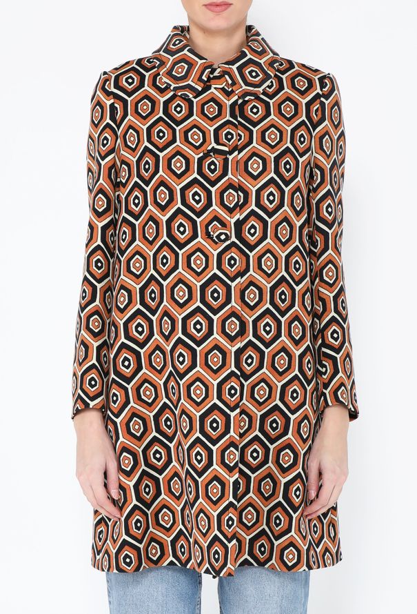 Prada F/W 2012 Graphic Peacoat - 4