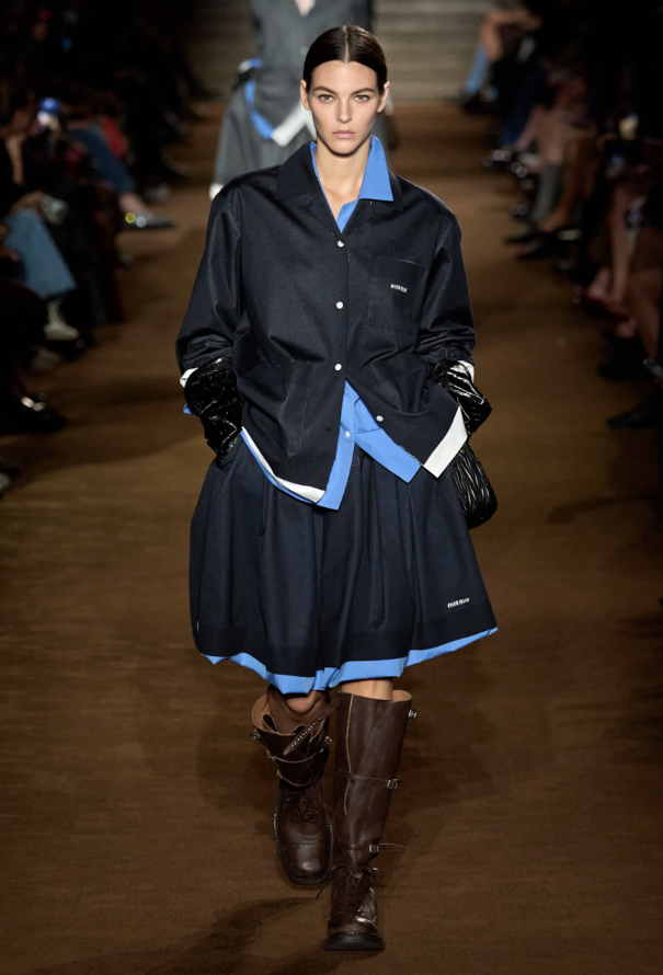 Miu Miu Pleated Poplin Skirt, F/W 2024 - 2