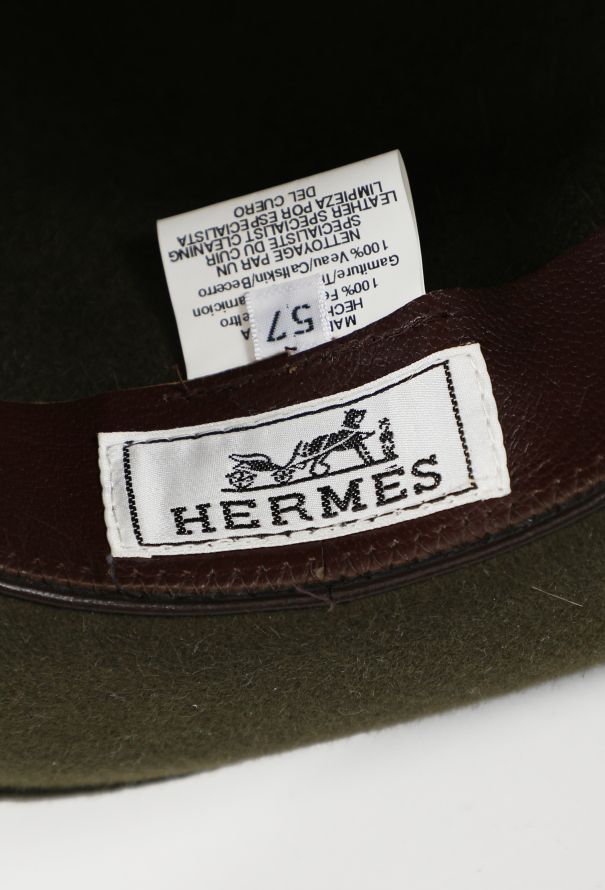 Hermès Leather Trim Hat - 5