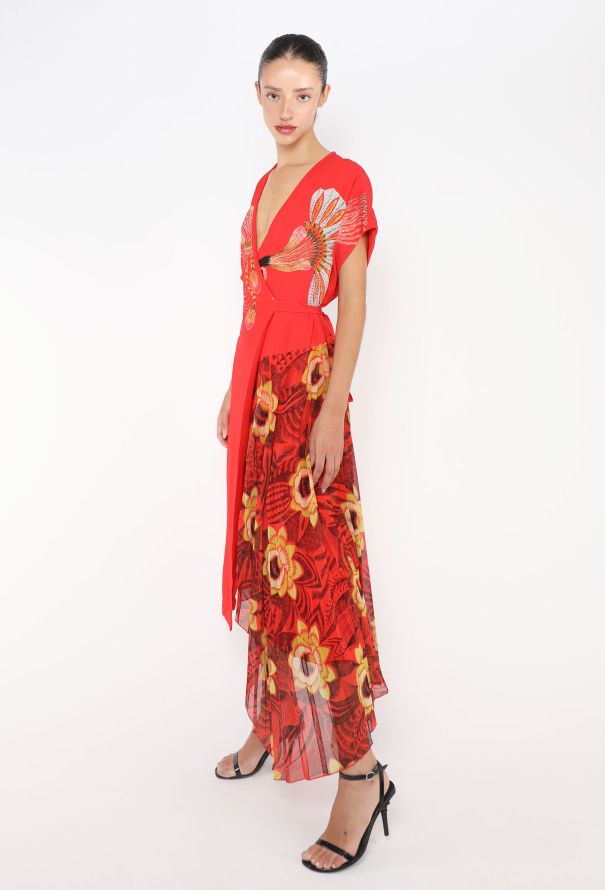 Dries Van Noten 2018 Asymmetrical Kimono Dress - 1
