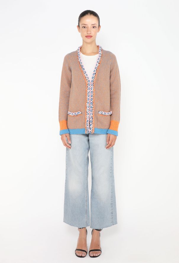 Chanel Cashmere Braided Trim Cardigan - 3