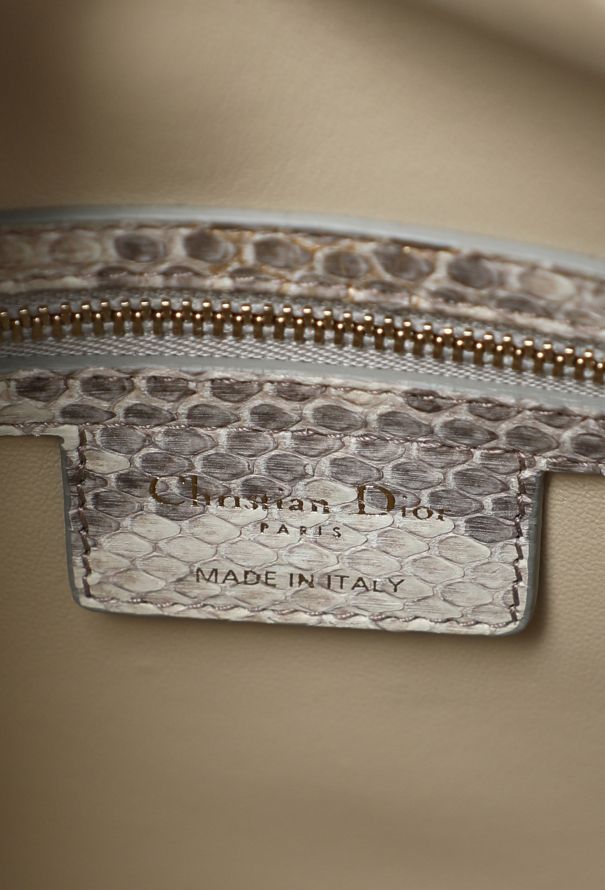 Dior Metallic Python Lady Dior Large Bag - 12
