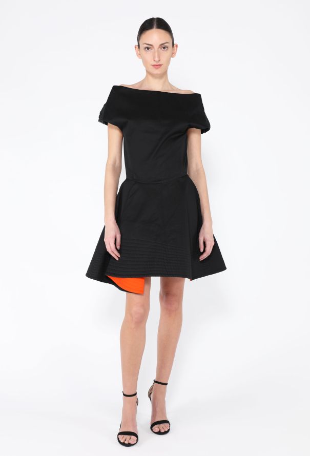 Claude Montana S/S 1988 Sculptural Off The Shoulder Dress - 3