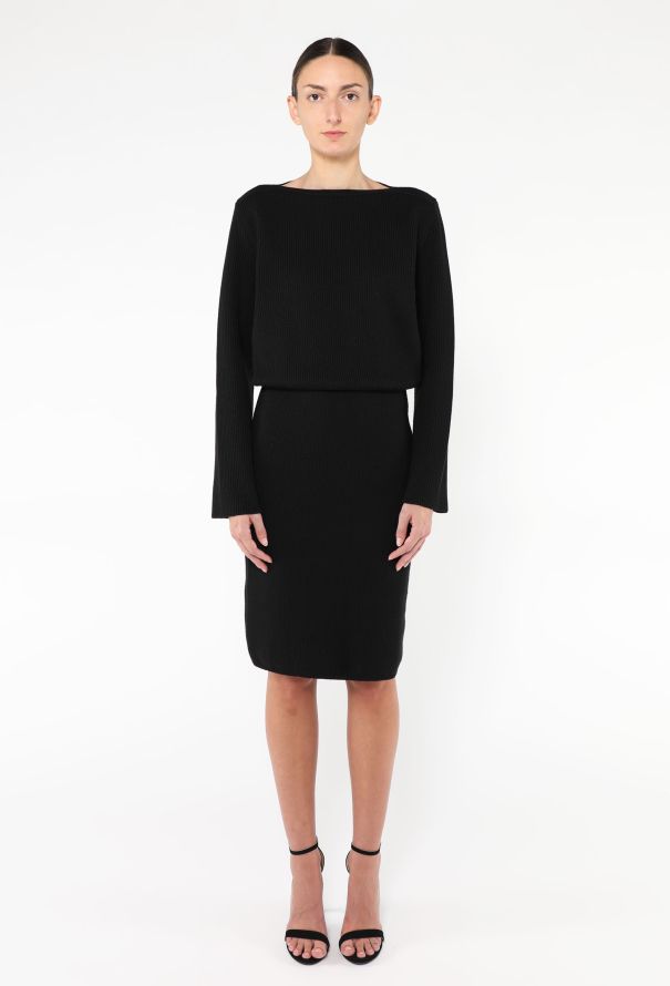 Alaïa Ribbed Knit Sweater Dress - 1 Alaïa Ribbed Knit Sweater Dress - 1