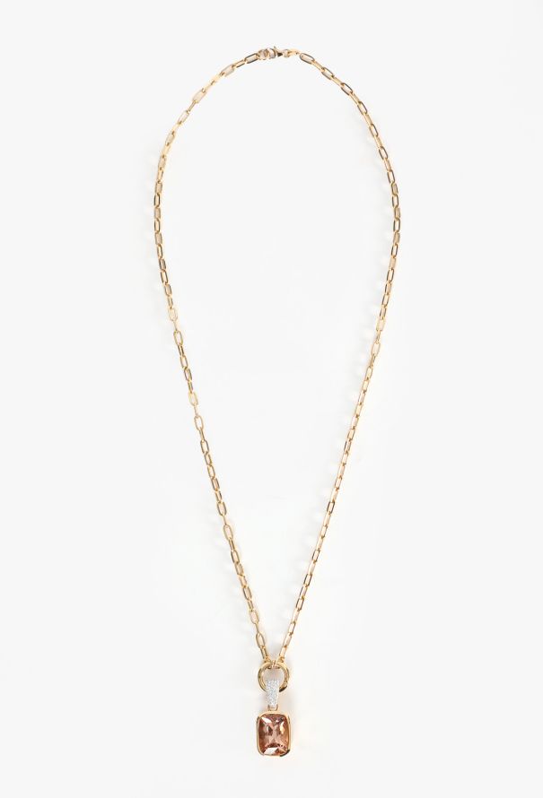 Modern Fine Jewelry FoundRae 18K Yellow Gold Chain and Morganite Charm - 1