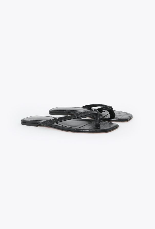 Toteme 2023 Embossed Leather Sandals - 3