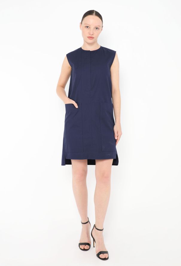 Céline Poplin Pocket Shift Dress - 4