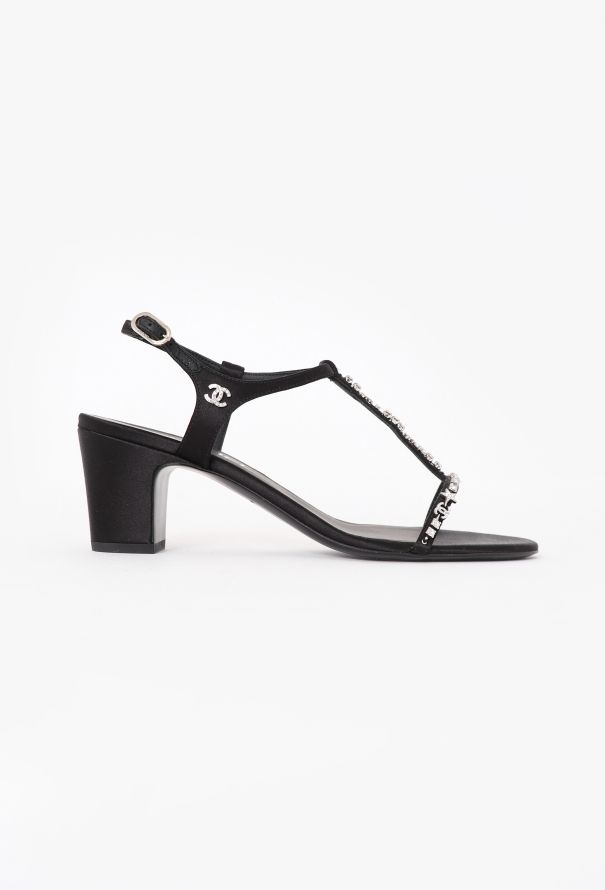 Chanel S/S 2020 Embellished T-Strap Sandals - 1