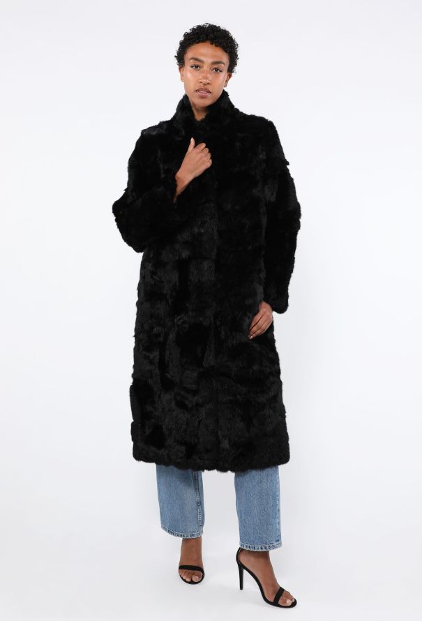 Sheared Rabbit Fur Coat, 1980s - 4