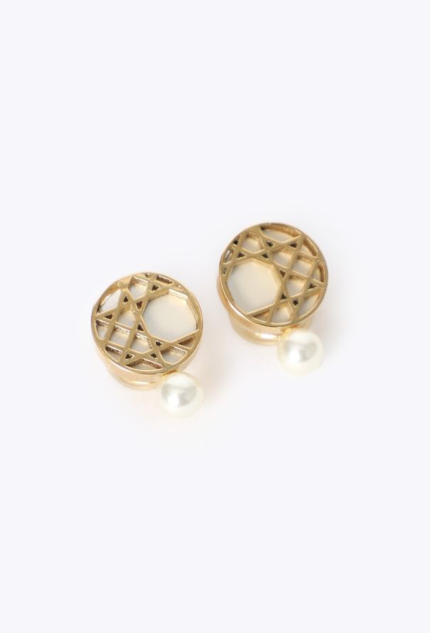Dior Cannage Pearl Clip-On Earrings - 2