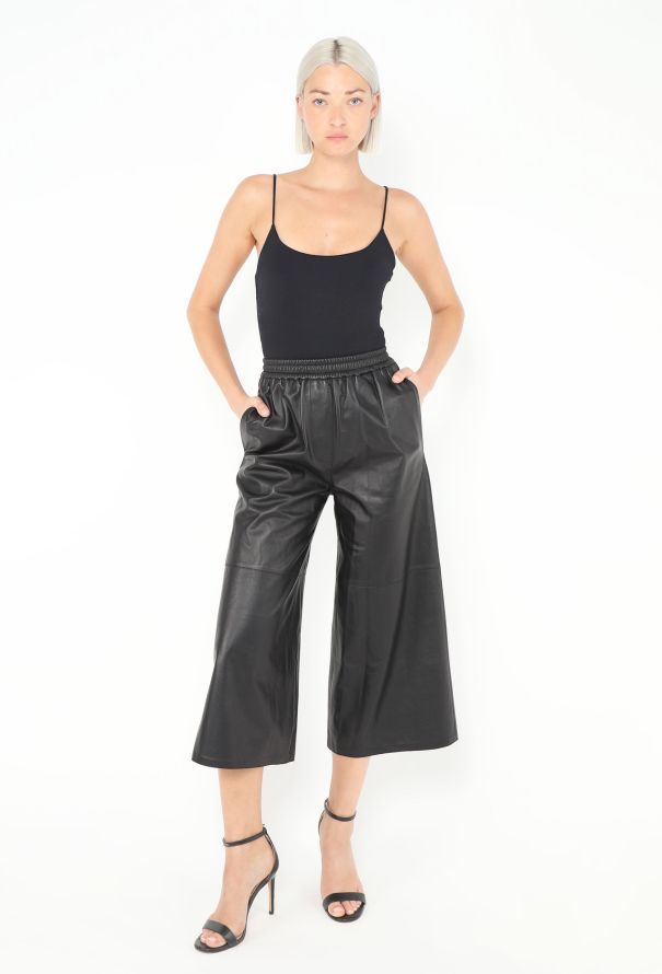 Loewe 2019 Cropped Lambskin Culottes - 2