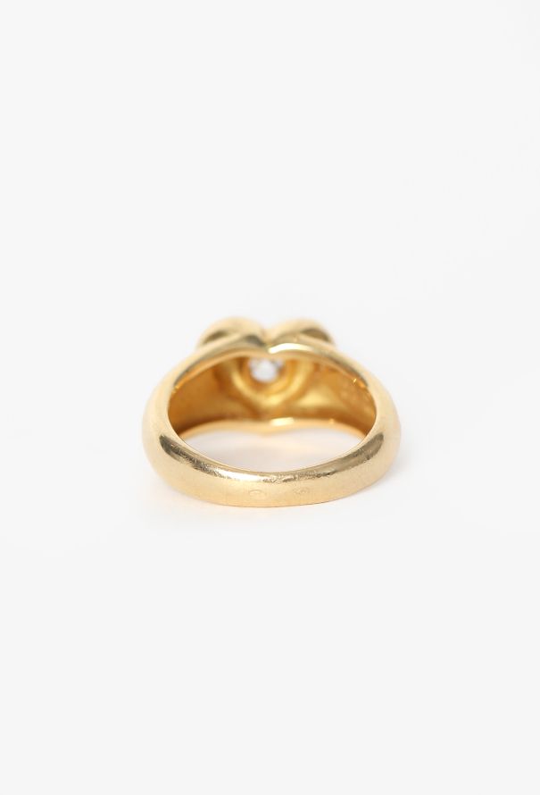 Van Cleef & Arpels 18K Yellow Gold & Diamond Heart Ring - 5