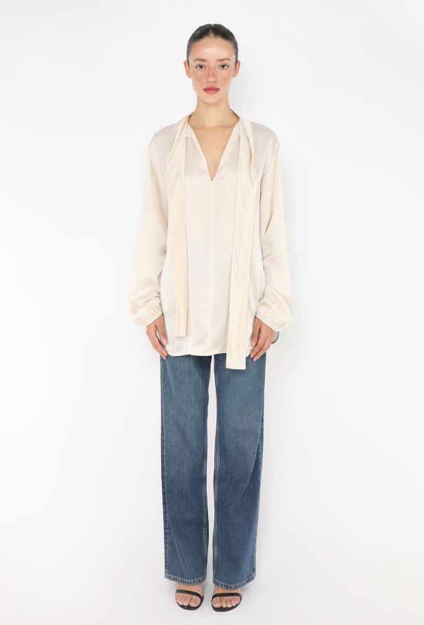 Céline Pre-Fall 2013 Silk Lavallière Blouse - 4