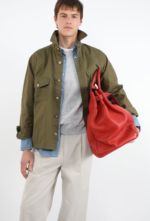 Saint Laurent 2024 Khaki Cargo Overshirt - 1