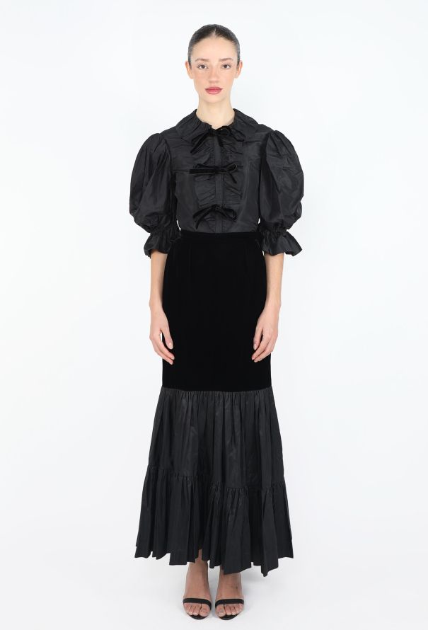 Saint Laurent Collector 1982 Tiered Jabot Ensemble - 1