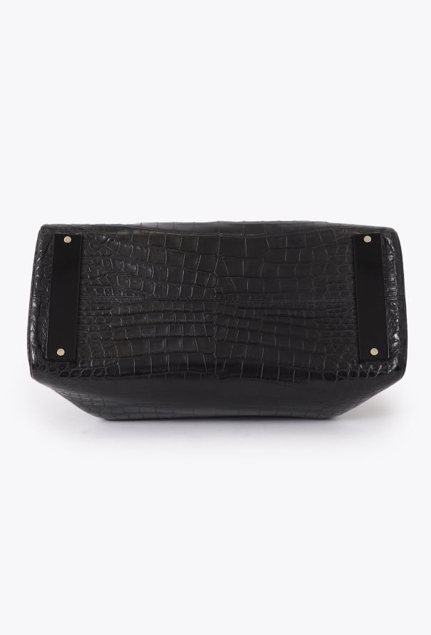 Perrin Black Crocodile Bag - 6