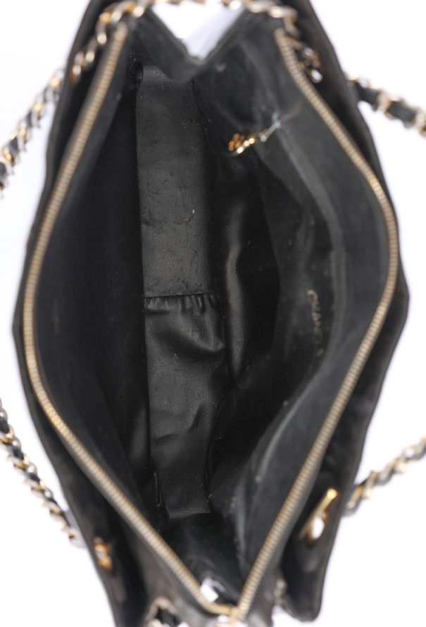 Chanel Patent Leather Quilted Tote, 1980s - 12