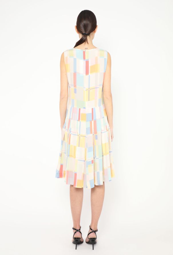 Chanel Rare 1999 Colorblock Chiffon Dress - 4 Chanel Rare 1999 Colorblock Chiffon Dress - 4