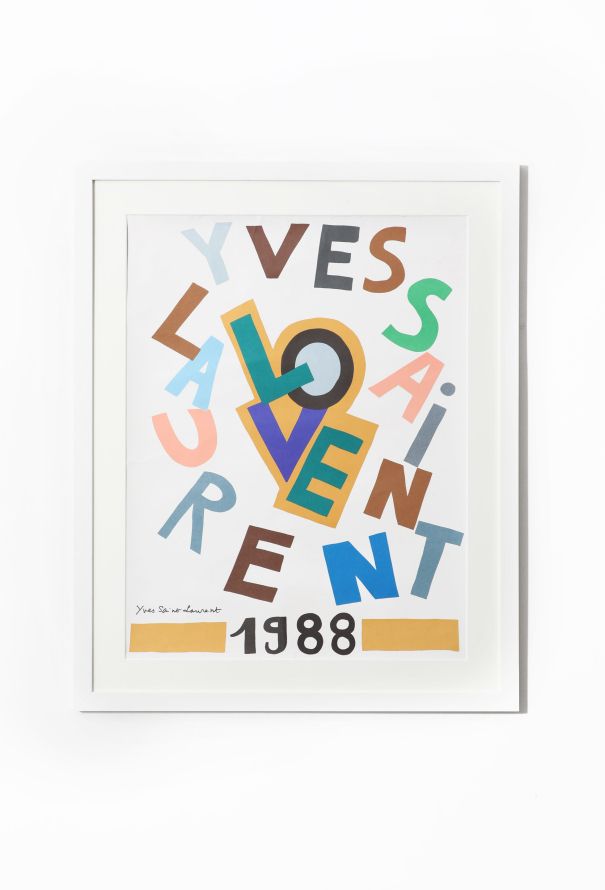 Saint Laurent Original Love Poster, 1988 - 1