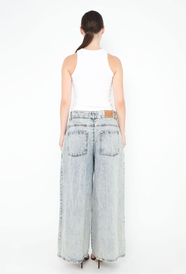 Chanel 2019 Washed Wide-Leg Jeans - 4