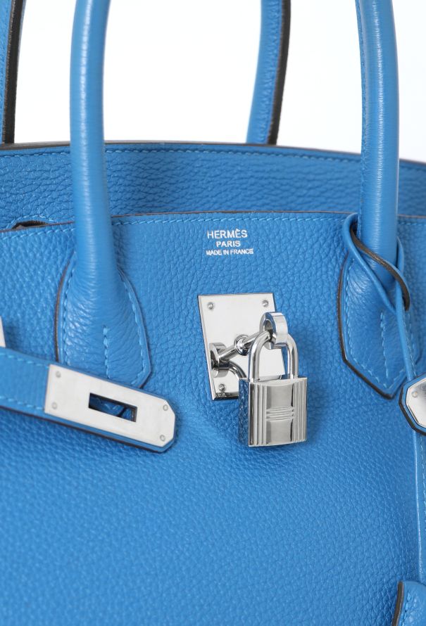 Hermès Bleu Mykonos Togo Birkin 30 - 13