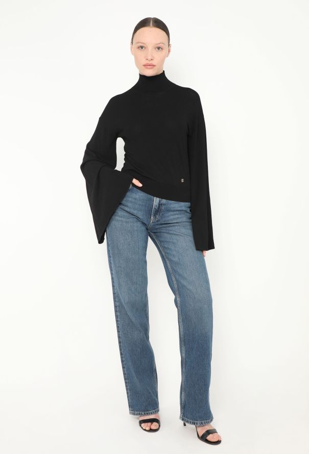 Loewe Bell Sleeve Emblem Turtleneck - 1
