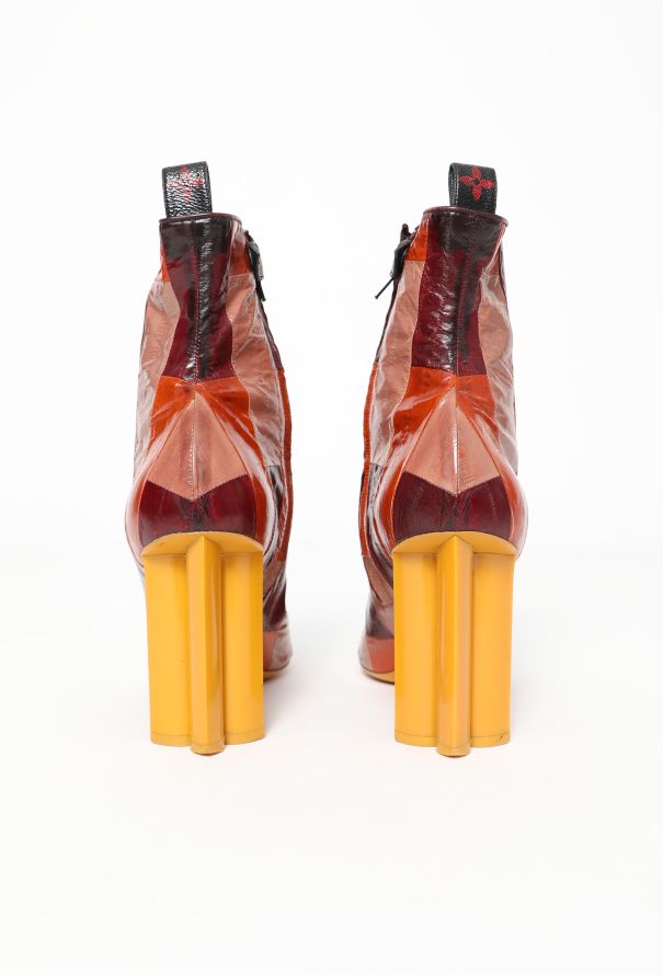 Louis Vuitton S/S 2015 'Swinging' Patchwork Boots - 6 Louis Vuitton S/S 2015 'Swinging' Patchwork Boots - 6