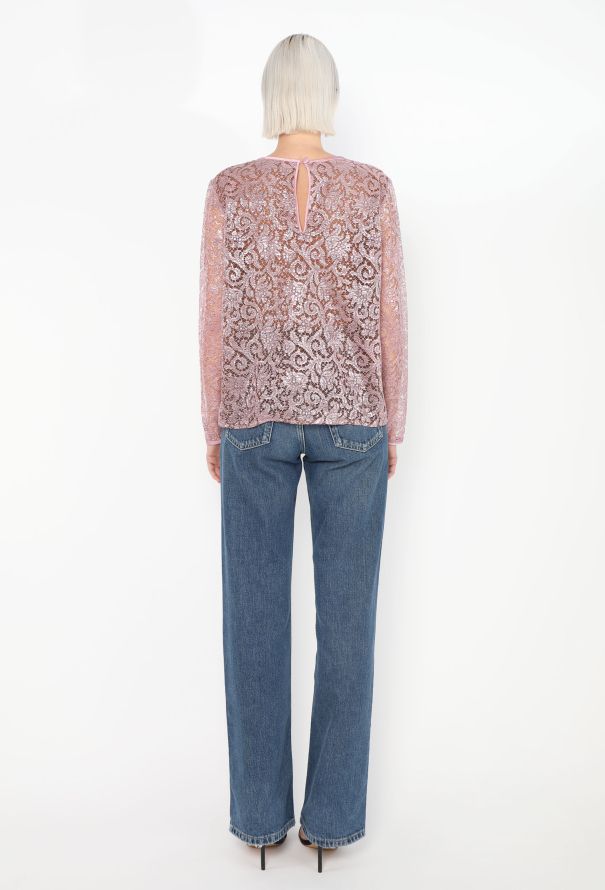 Saint Laurent Vintage Iridescent Lace Top - 3 Saint Laurent Vintage Iridescent Lace Top - 3