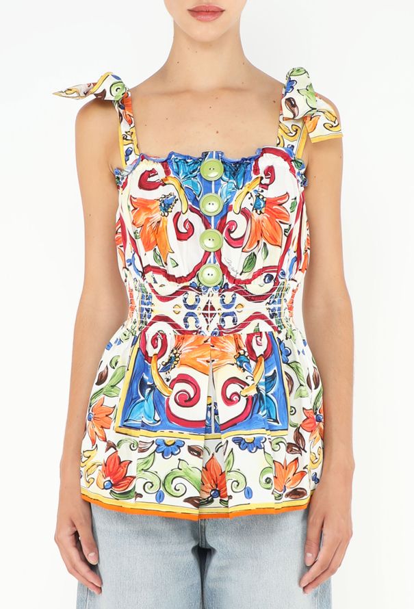 Dolce & Gabbana 2018 Majolica Cotton Top - 2 Dolce & Gabbana 2018 Majolica Cotton Top - 2