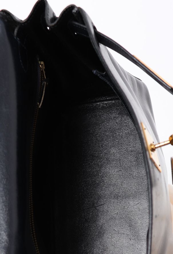 Hermès Kelly 28 Retourné in Navy Box Leather – Late 60s / Early 70s - 12